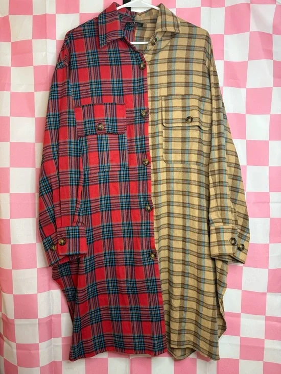 Dressed in Lala - Grunge Goddess Split Flannel - Picture 1 of 2